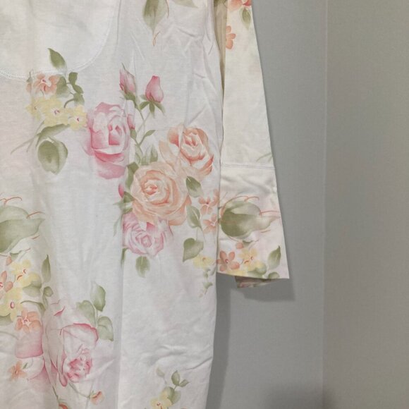New with Tags Carole Hochman Women Size M Sleep Shirt White 100% Supima Cotton - Picture 12 of 13